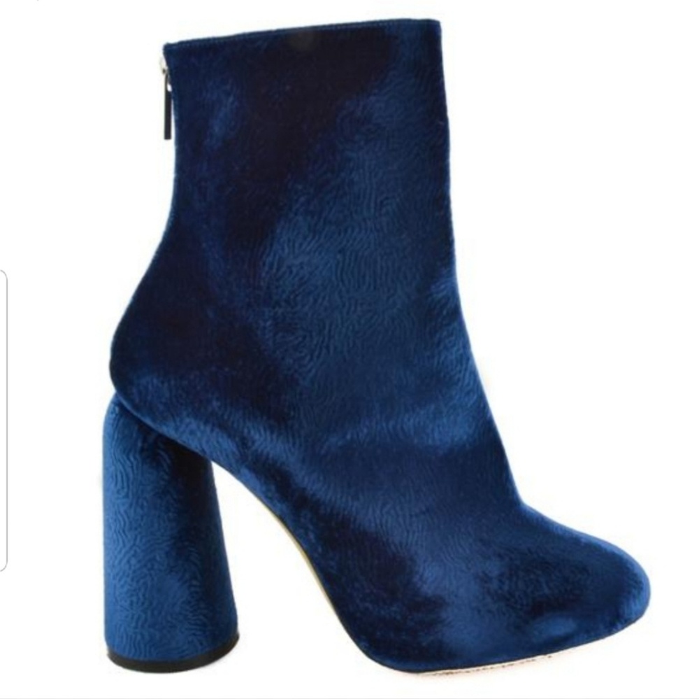 Blue Ellery  Velvet Ankle Boots